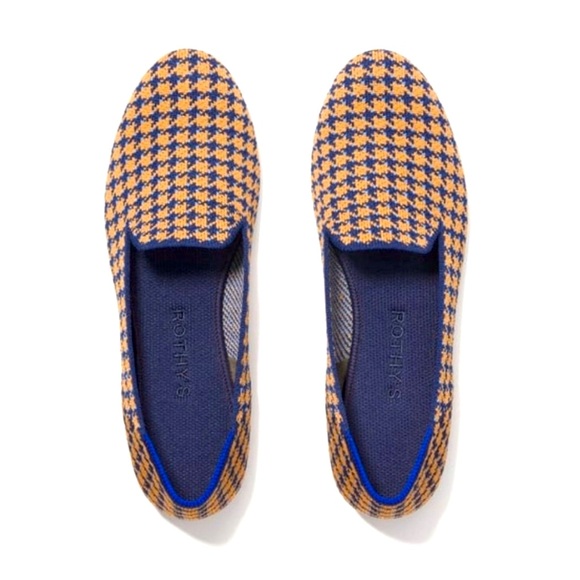 Rothy's Shoes - Rothy’s Sapphire and Camel Houndstooth Loafer Size 8.5 Like New